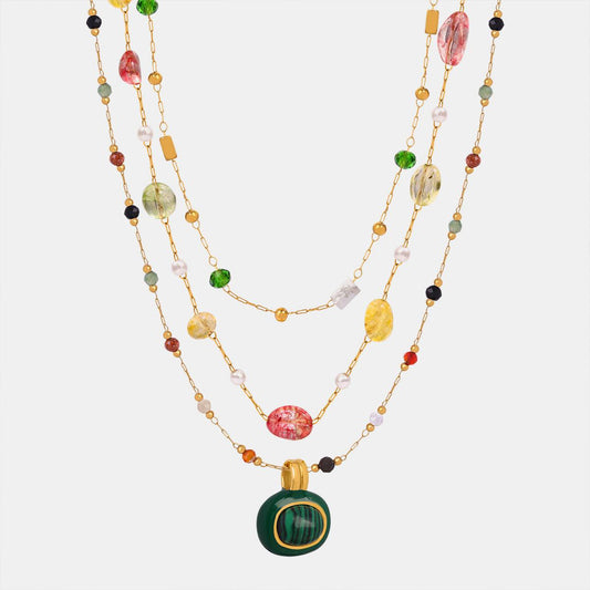 Titanium Steel Gold-plated Bead Necklace Carauana Store