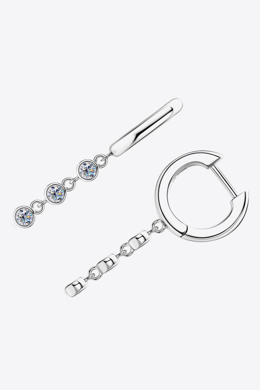 Moissanite Decor 925 Sterling Silver Earrings Carauana Store