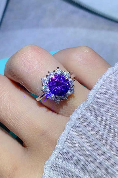 Hopeful Romance 2 Carat Moissanite Platinum-Plated Ring Carauana Store