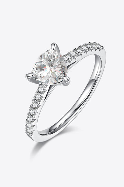 1 Carat Moissanite Triangle 925 Sterling Silver Ring Carauana Store