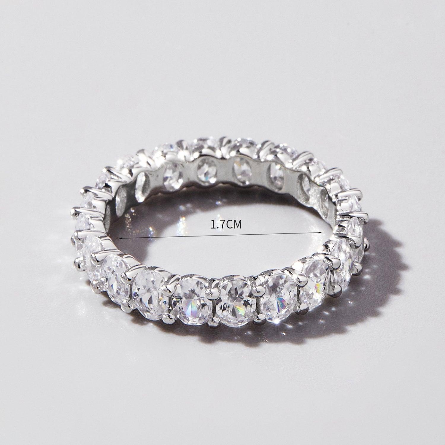 Inlaid Zircon 925 Sterling Silver Ring Carauana Store