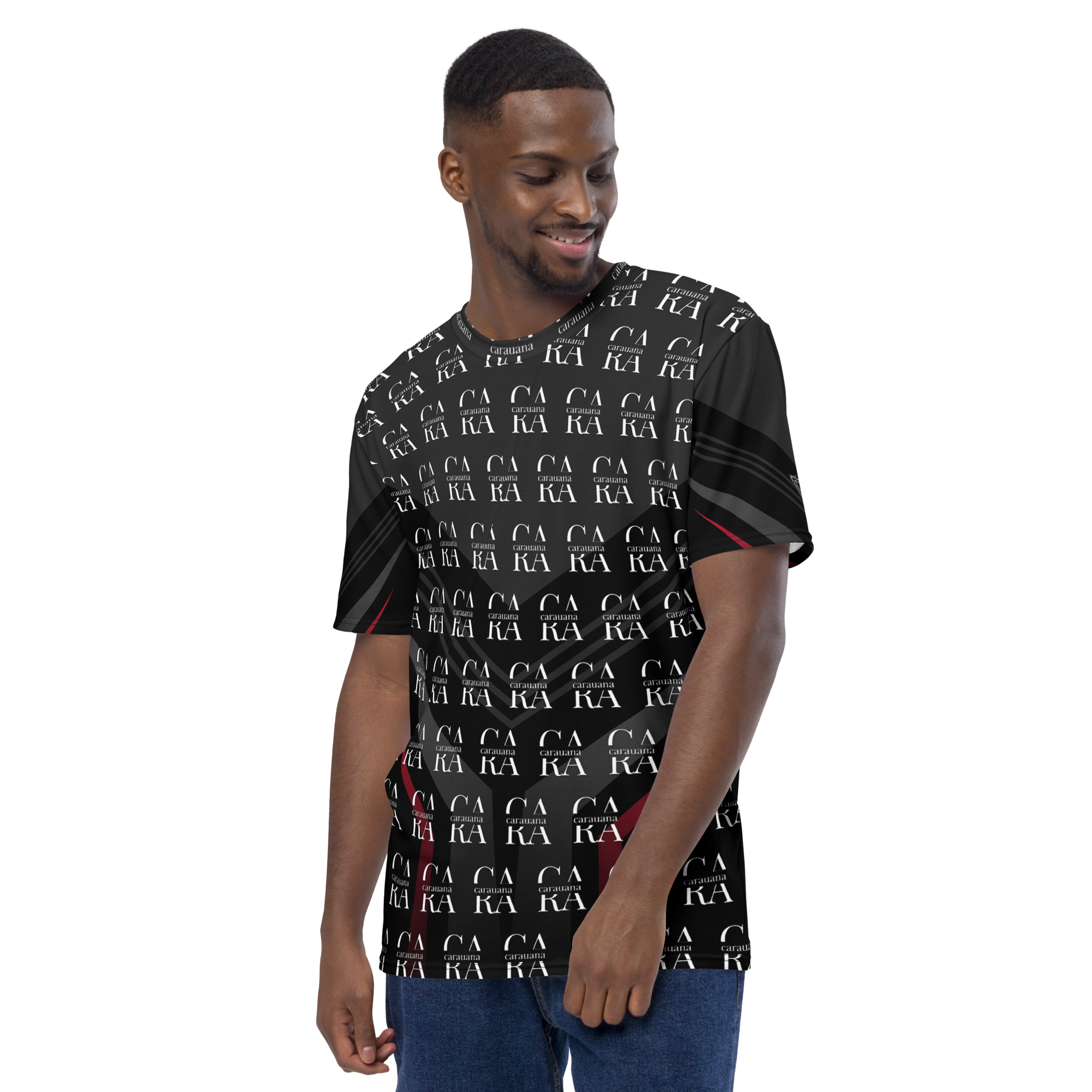 CaRaUaNa Men's t-shirt black Elegant Carauana Store