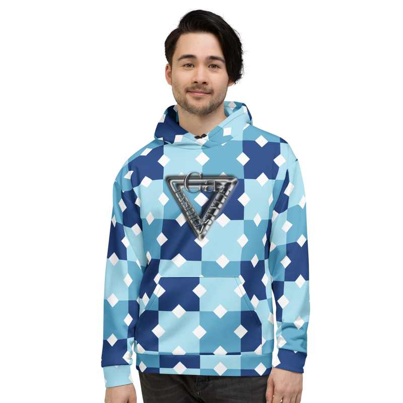 CaRaUaNa Unisex Hoodie Blue white Branded