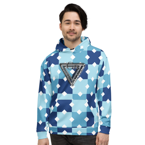 CaRaUaNa Unisex Hoodie Blue white Branded