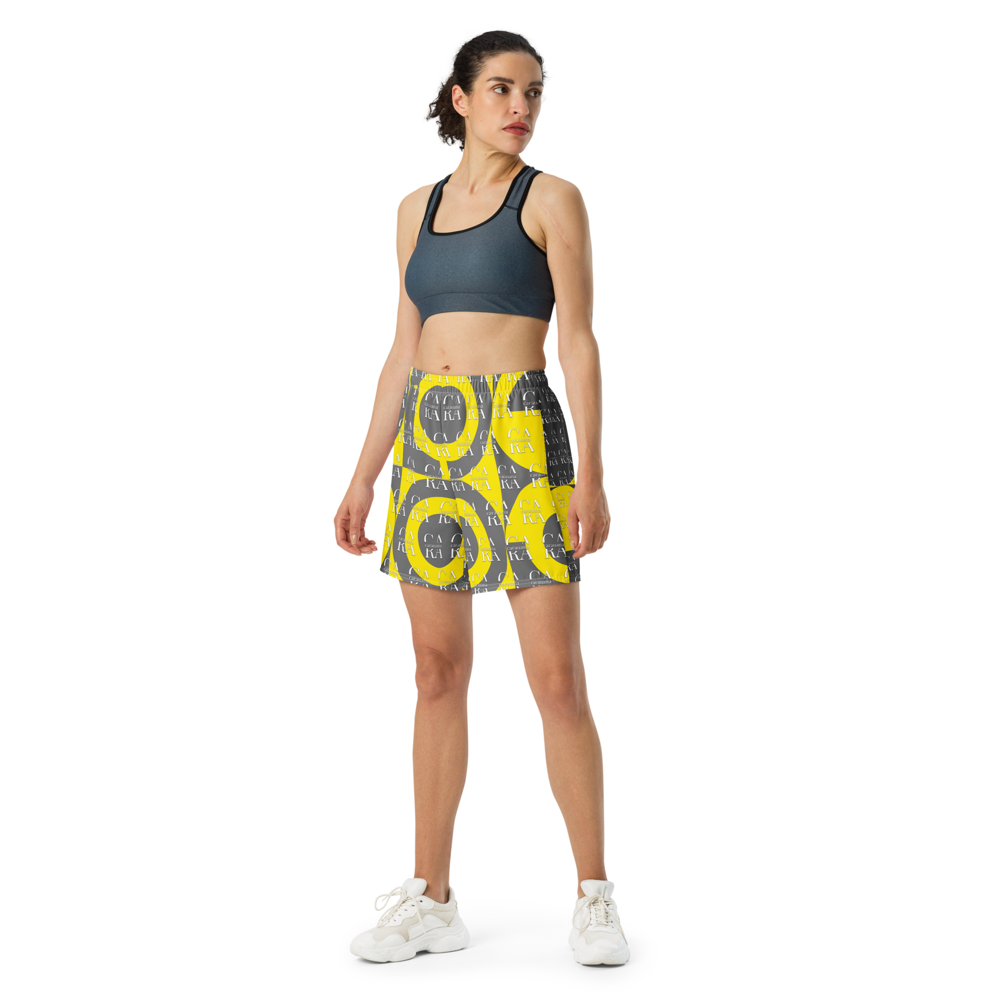 CaRaUaNa Athletic Shorts Unisex Yellow Carauana Store