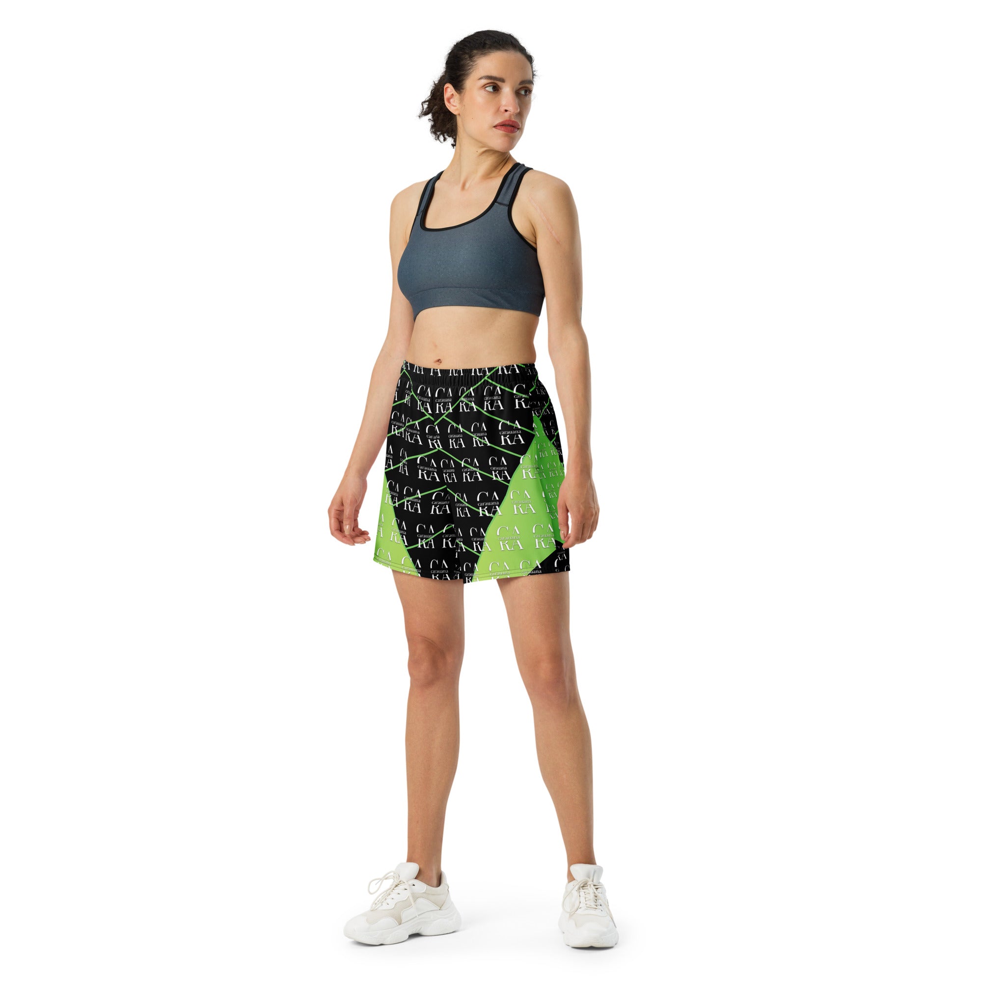 CaRaUaNa Athletic Shorts Unisex black Green Carauana Store
