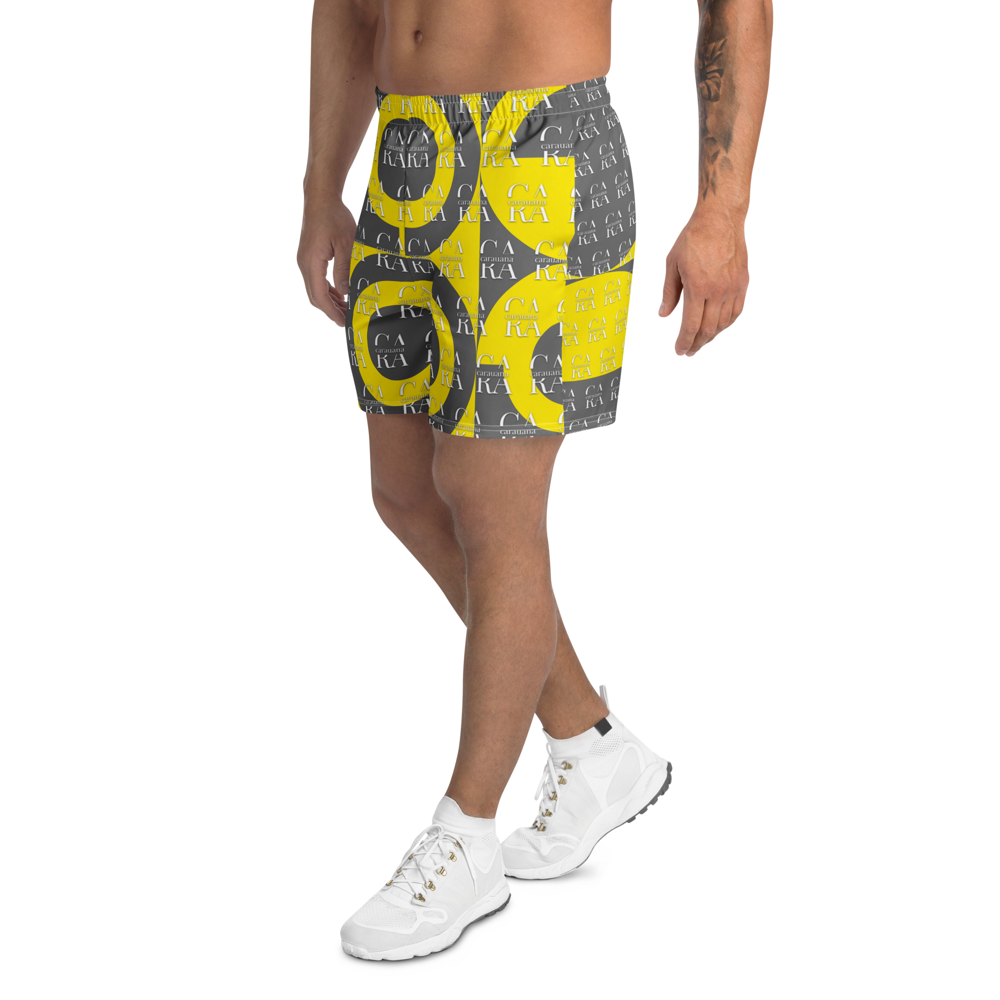 CaRaUaNa Athletic Shorts Unisex Yellow Carauana Store