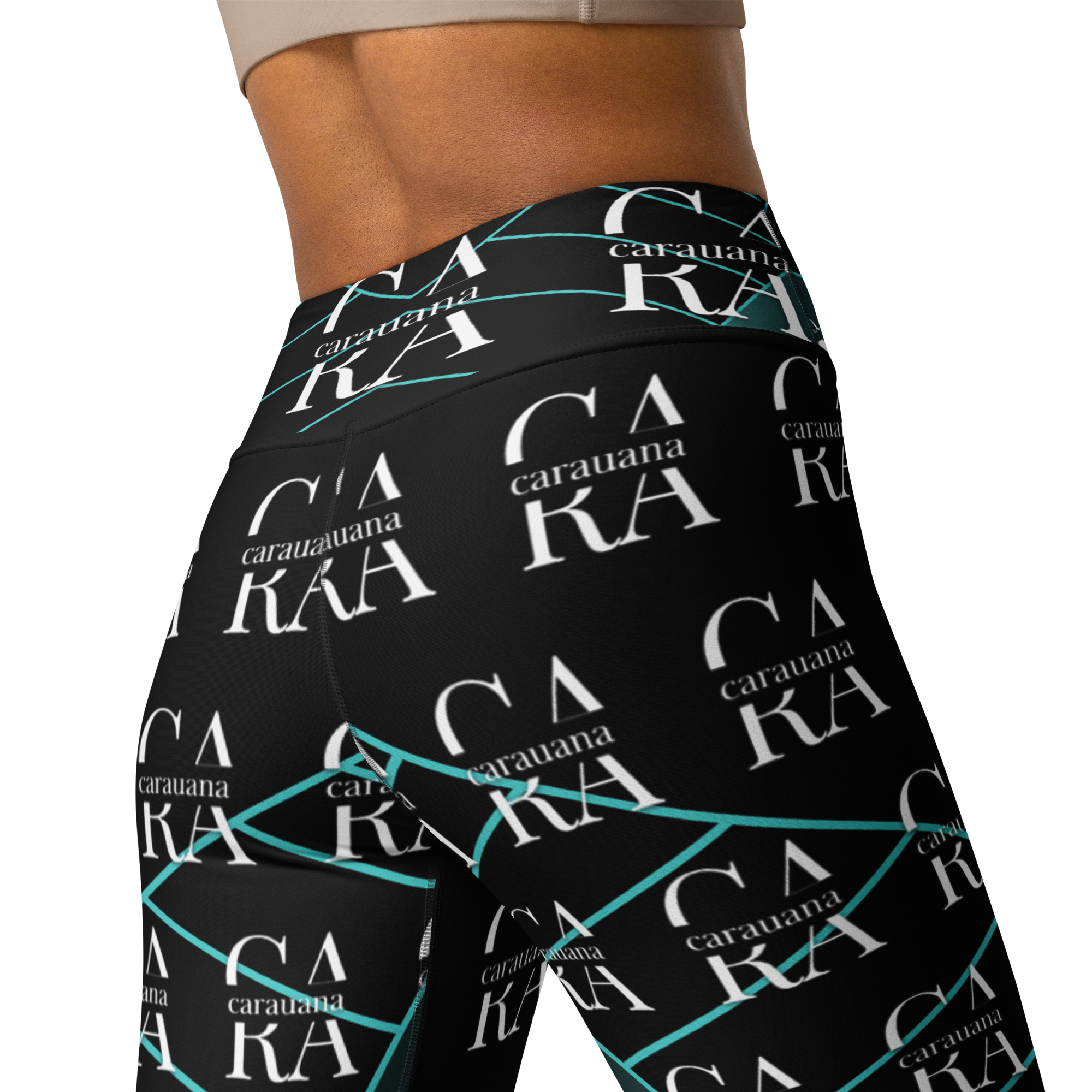 CaRaUaNa Leggings SPORT black Green Famous Carauana Store