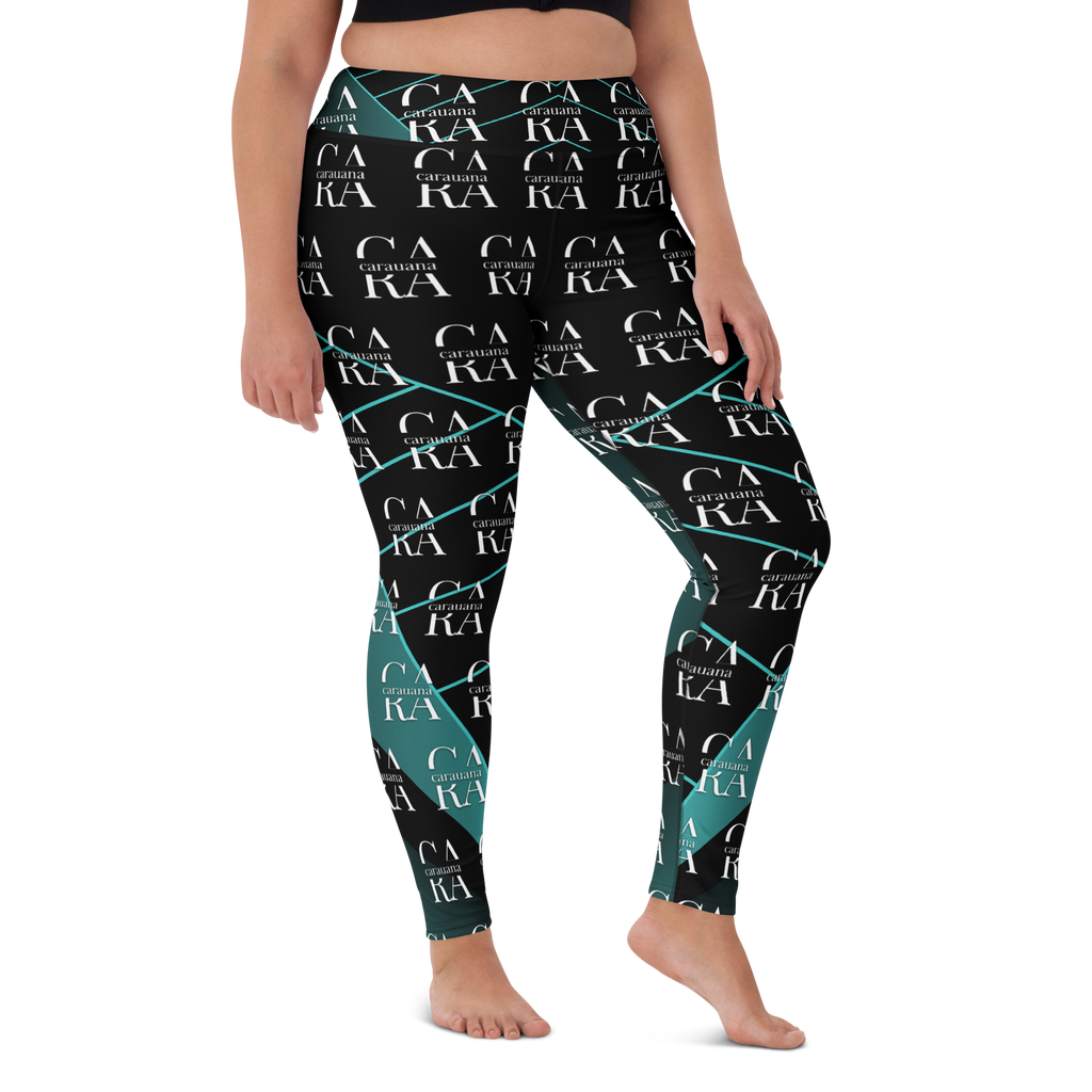 CaRaUaNa Leggings SPORT black Green Famous Carauana Store
