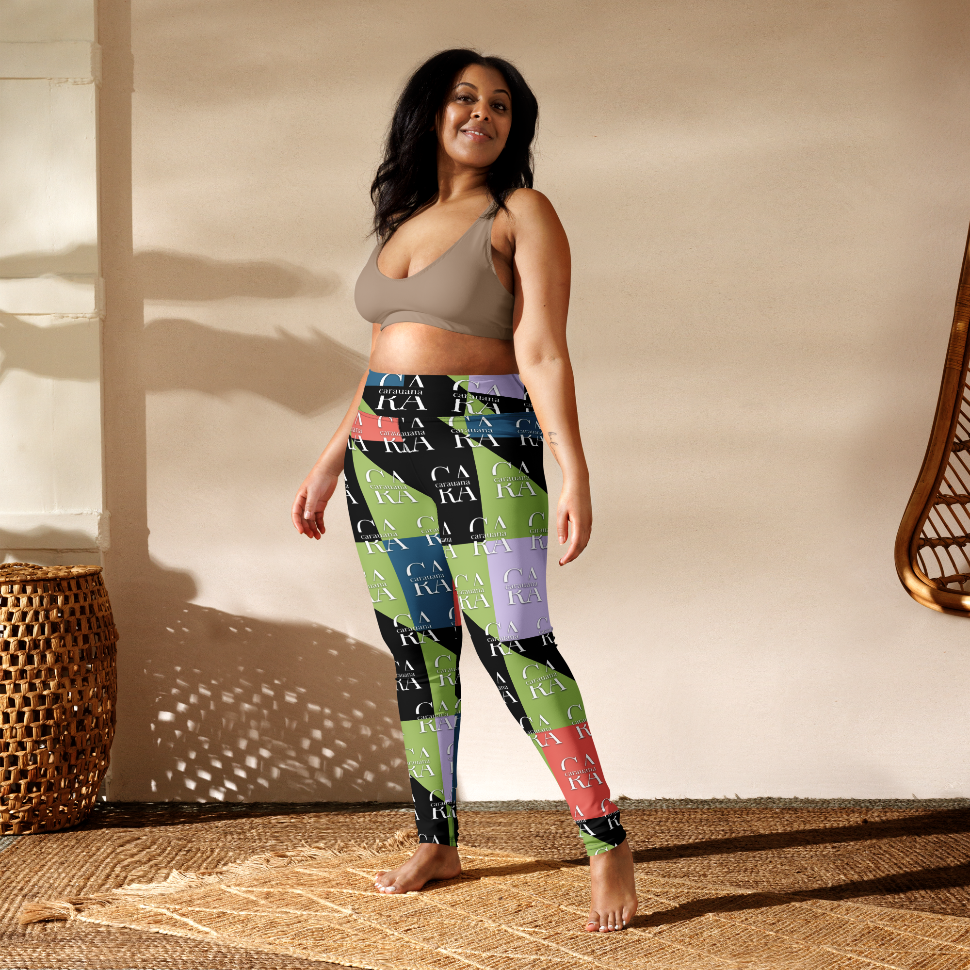 CaRaUaNa Leggings SPORT Green Black Carauana Store