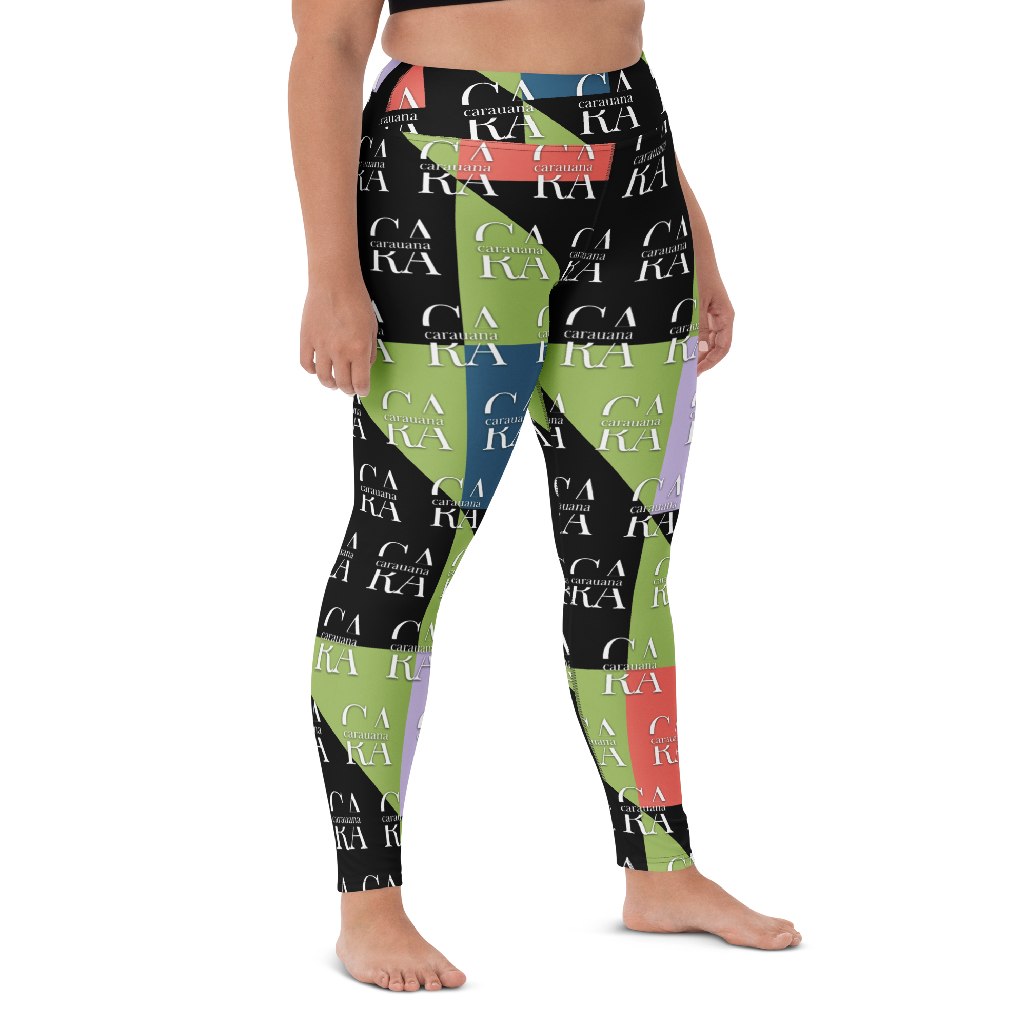CaRaUaNa Leggings SPORT Green Black Carauana Store