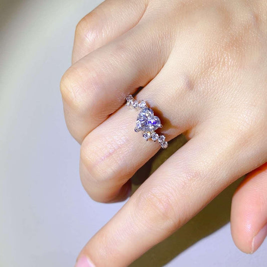 1 Carat Moissanite 925 Sterling Silver Ring Carauana Store