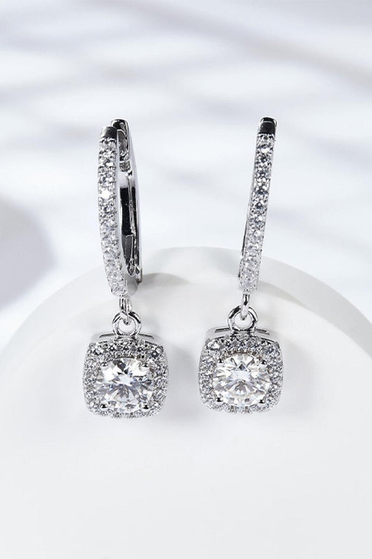 Adored Moissanite Huggie Drop Earrings Carauana Store
