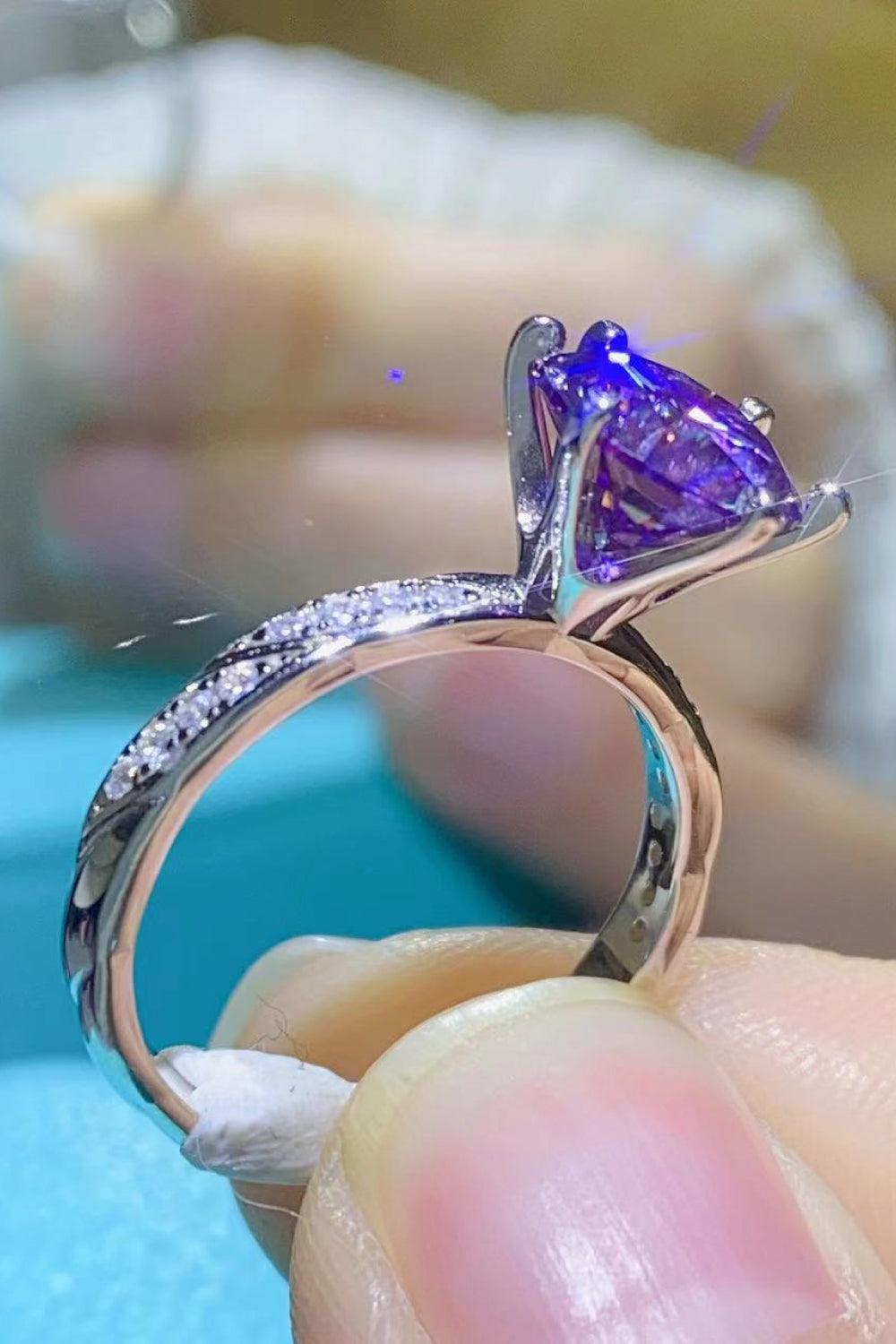 Nice To Meet You 2 Carat Moissanite 925 Sterling Silver Ring Carauana Store