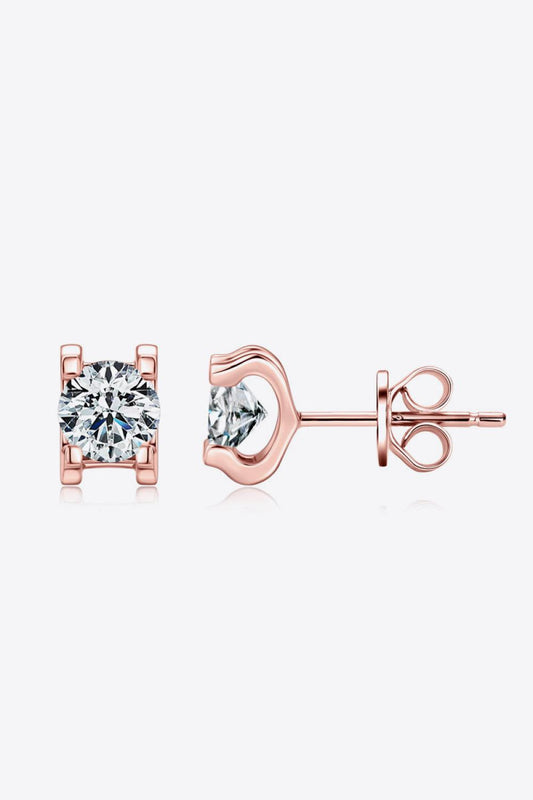 Moissanite 925 Sterling Silver Stud Earrings Carauana Store