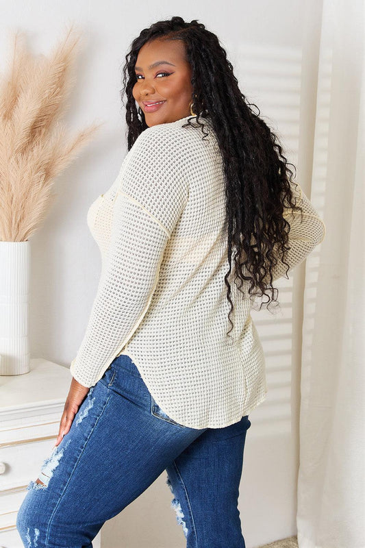 Culture Code Full Size Scoop Neck Patch Pocket Top Carauana Store