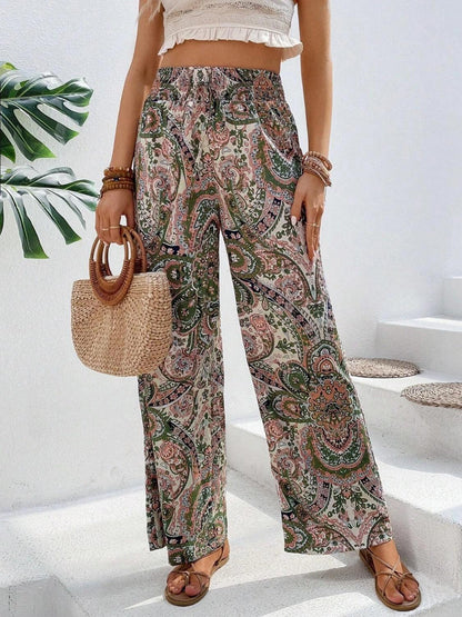 Printed Wide Leg Pants Carauana Store
