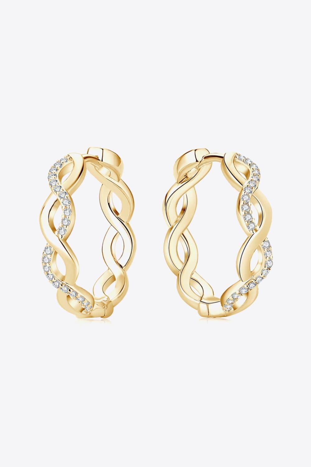 Moissanite Crisscross Hoop Earrings Carauana Store