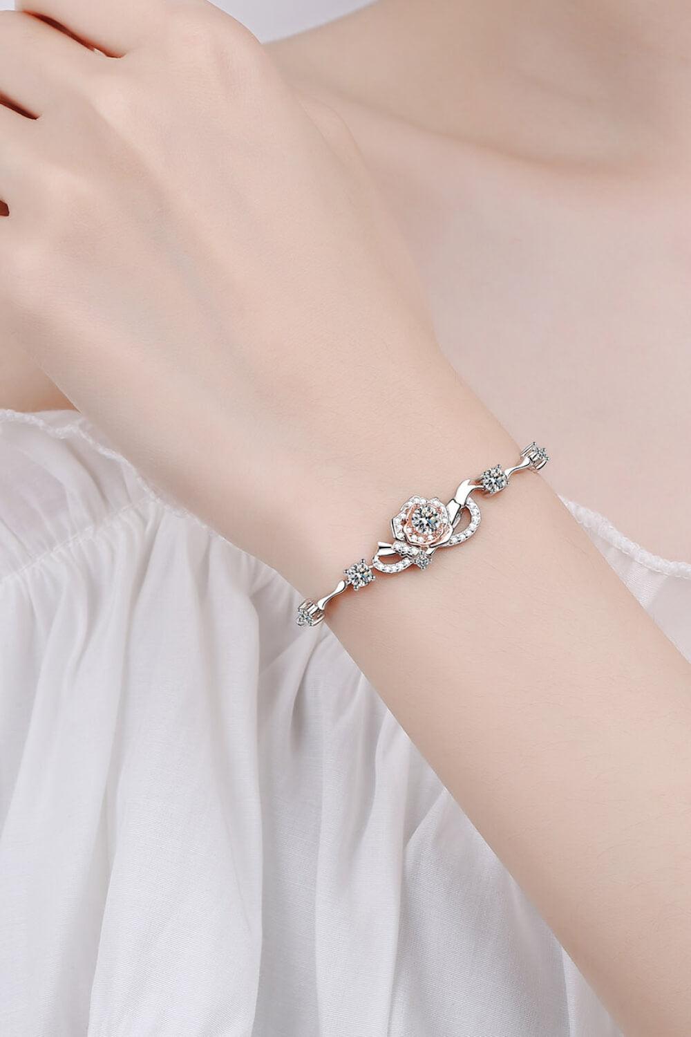 925 Sterling Silver Moissanite Bracelet Carauana Store