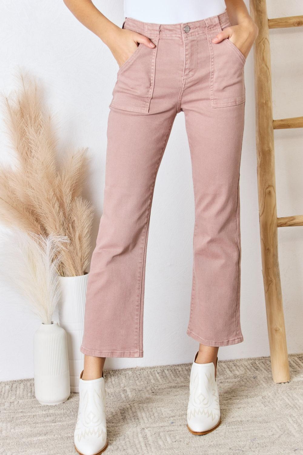 RISEN Full Size High Rise Ankle Flare Jeans Carauana Store
