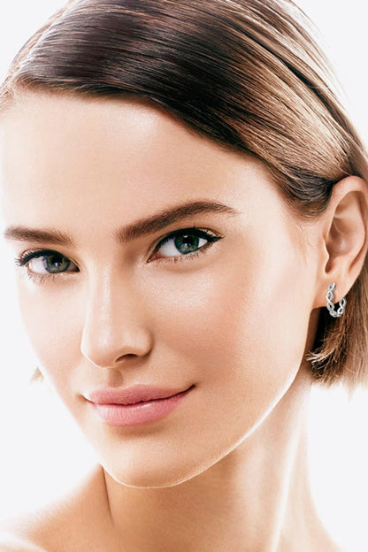 Moissanite Crisscross Hoop Earrings Carauana Store