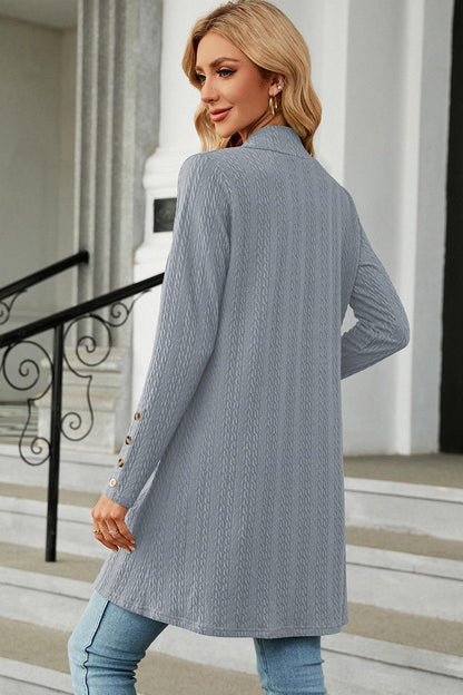 Open Front Long Sleeve Cardigan Carauana Store