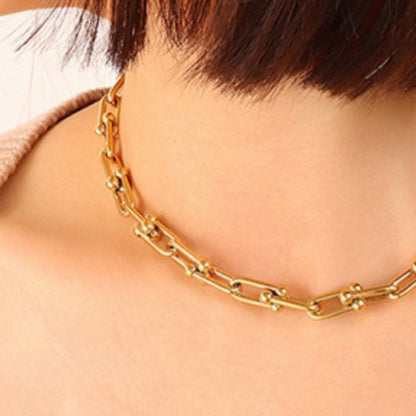 Chunky Chain Titanium Steel Necklace Carauana Store
