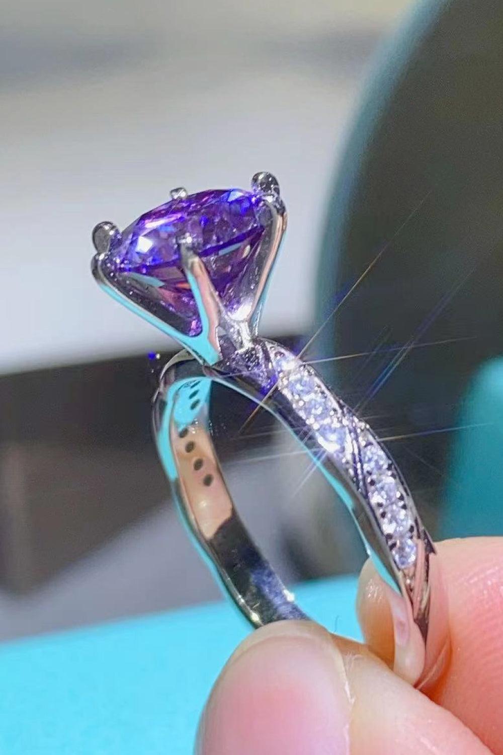 Nice To Meet You 2 Carat Moissanite 925 Sterling Silver Ring Carauana Store