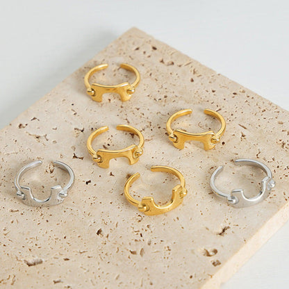 18K Gold-Plated Irregular Open Ring Carauana Store