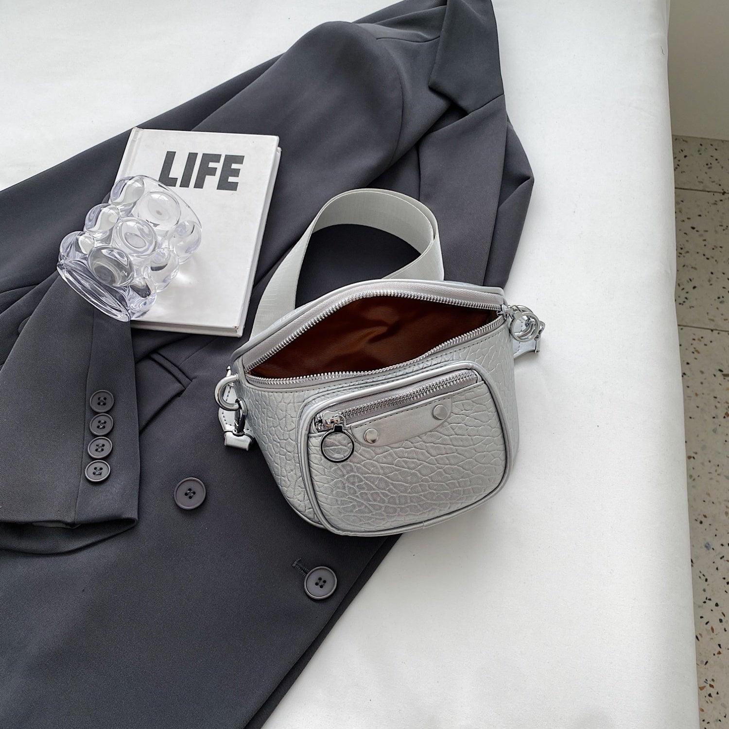 Texture PU Leather Crossbody Bag Carauana Store