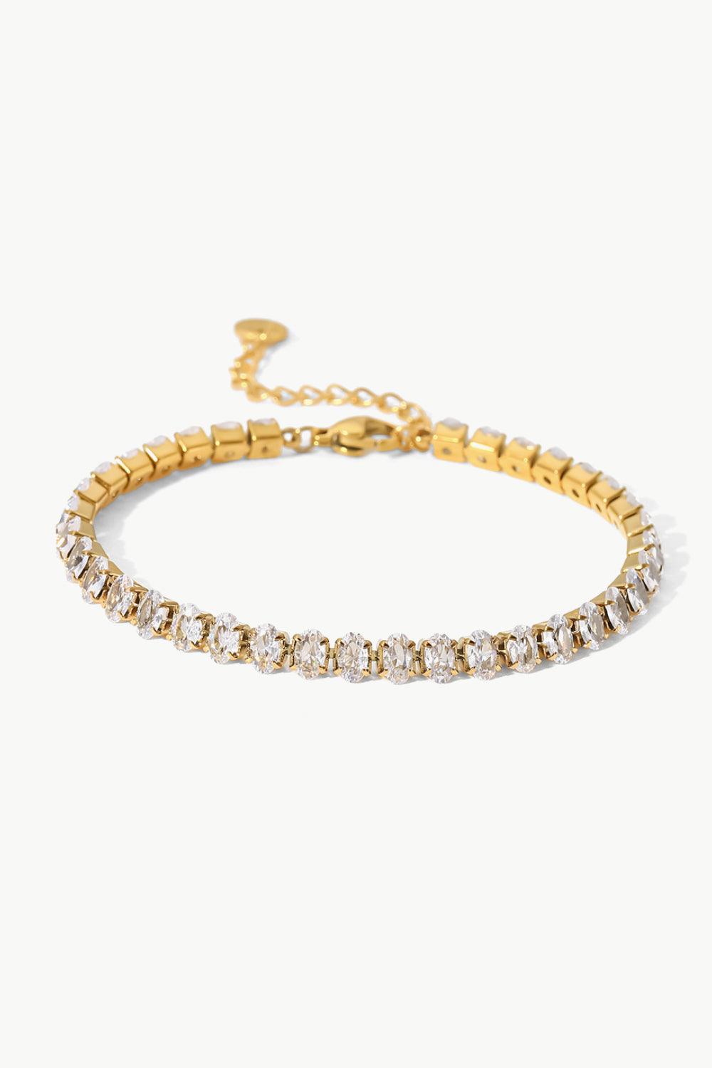 Inlaid Zircon 18K Gold Plated Bracelet Carauana Store