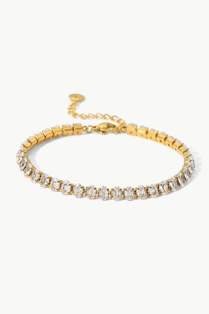 Inlaid Zircon 18K Gold Plated Bracelet Carauana Store