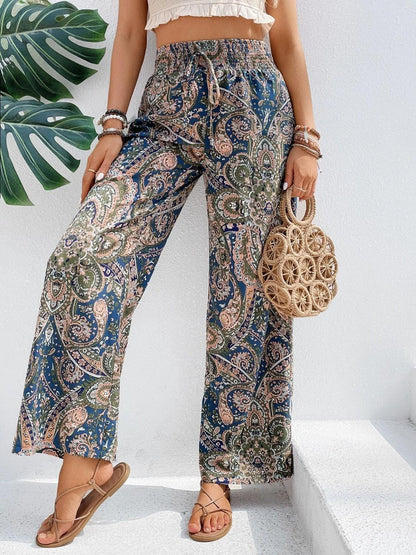 Printed Wide Leg Pants Carauana Store