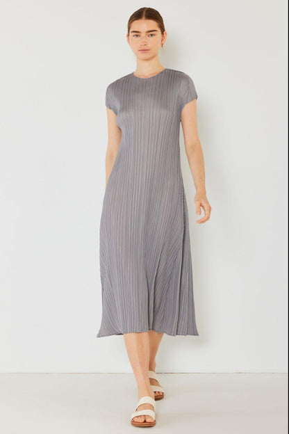 Marina West Swim Pleated Cap Sleeve A-Line Dress Carauana Store