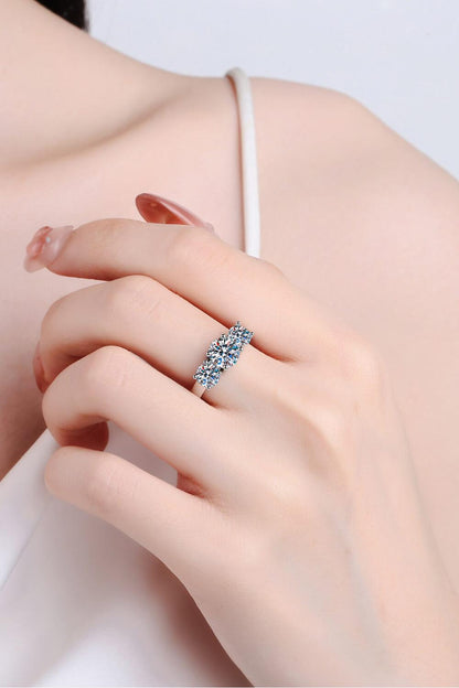 Stylish 925 Sterling Silver Moissanite Ring Carauana Store