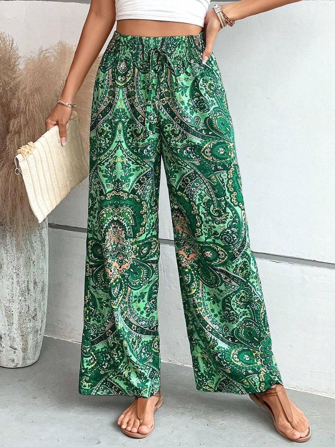 Printed Wide Leg Pants Carauana Store