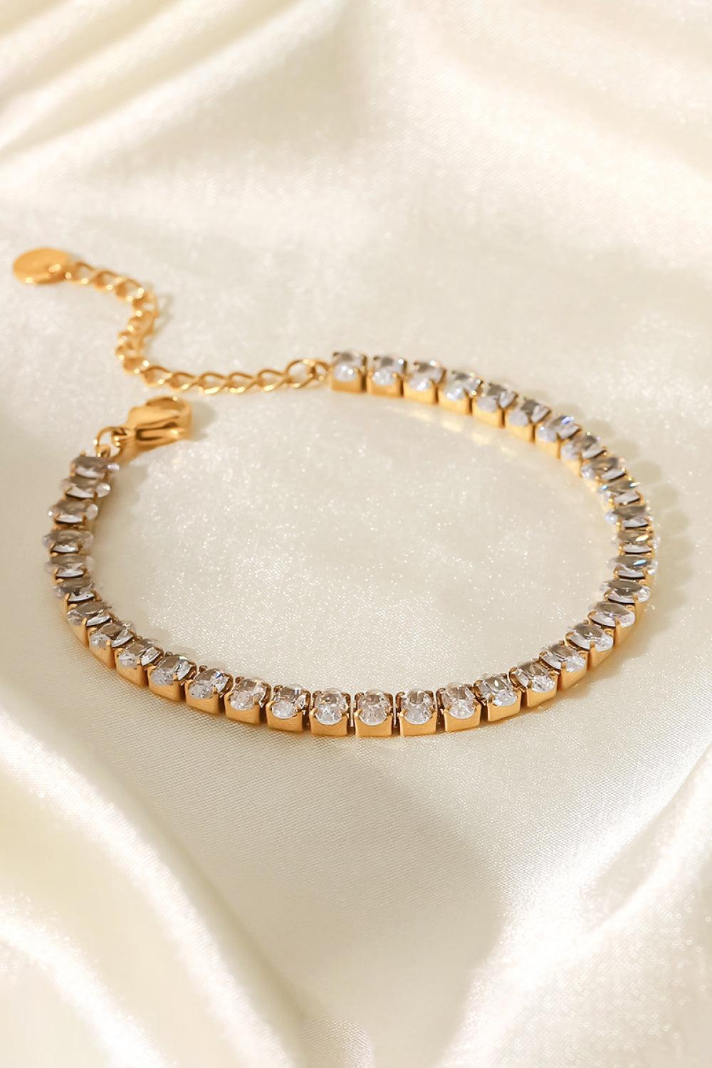 Inlaid Zircon 18K Gold Plated Bracelet Carauana Store