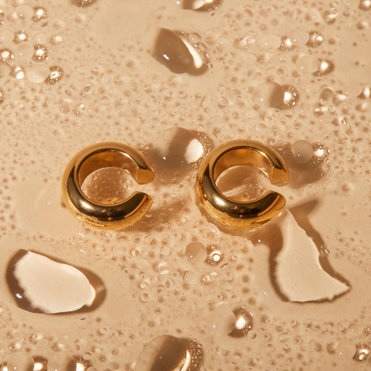 Stainless Steel Letter C Shape Clip On Earrings Carauana Store