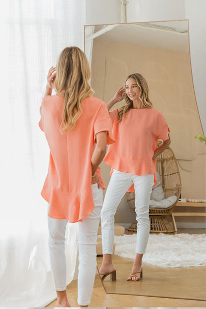 Sew In Love Round Neck Ruffled Top Carauana Store