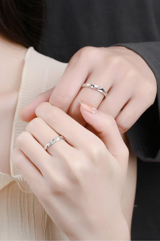 Minimalist 925 Sterling Silver Rhodium-Plated Ring Carauana Store