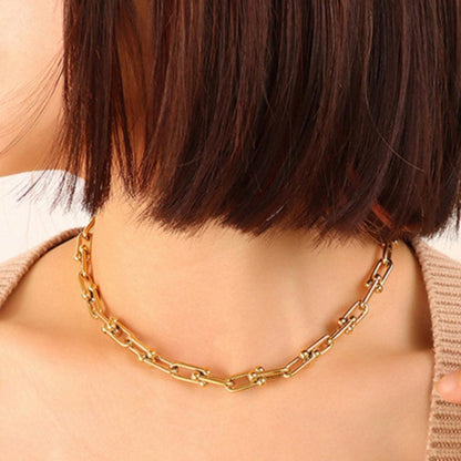 Chunky Chain Titanium Steel Necklace Carauana Store