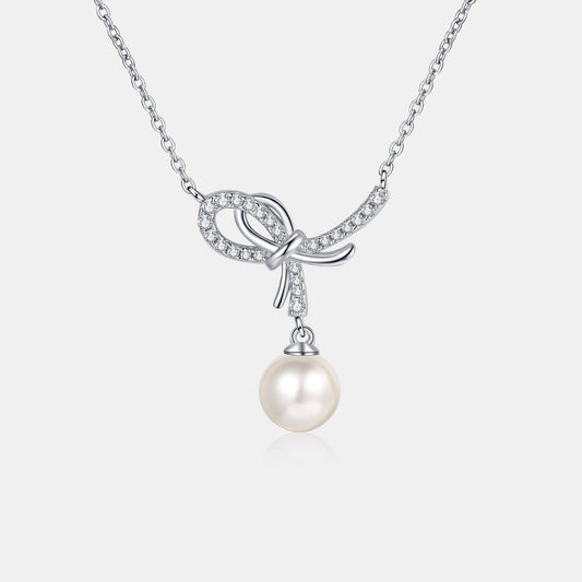 Natural Pearl Pendant Moissanite 925 Sterling Silver Necklace Carauana Store