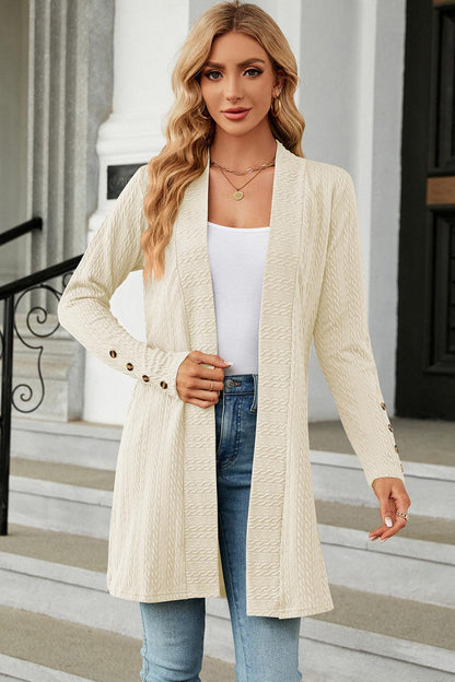 Open Front Long Sleeve Cardigan Carauana Store