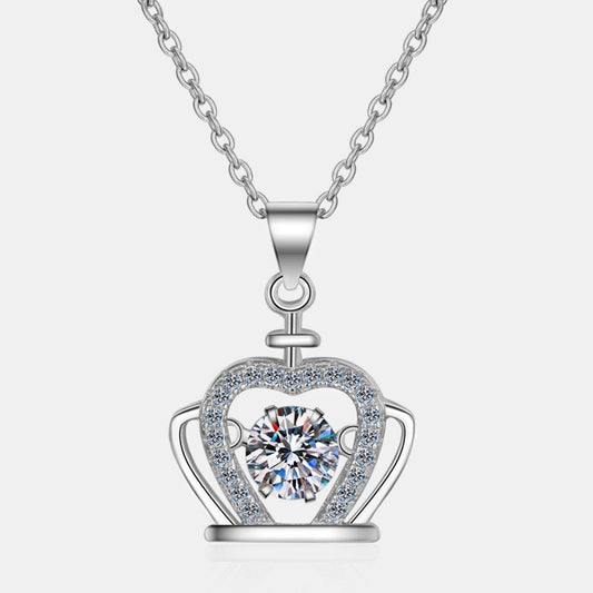 Moissanite Crown 925 Sterling Silver Necklace Carauana Store