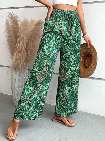 Printed Wide Leg Pants Carauana Store