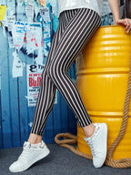 Printed High Waist Skinny Leggings Carauana Store