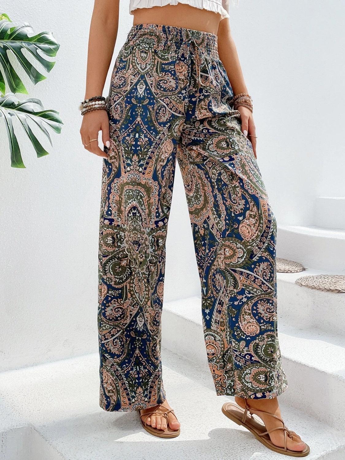 Printed Wide Leg Pants Carauana Store