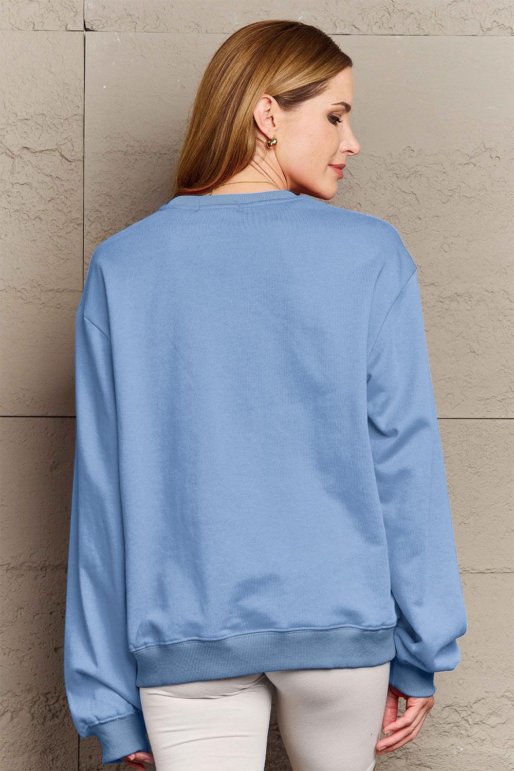 Simply Love Full Size 2024 Round Neck Dropped Shoulder Sweatshirt Carauana Store