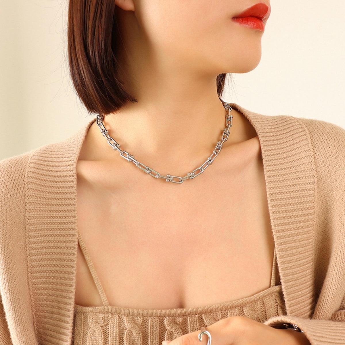 Chunky Chain Titanium Steel Necklace Carauana Store