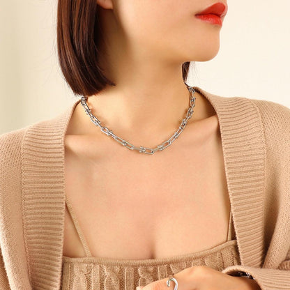 Chunky Chain Titanium Steel Necklace Carauana Store